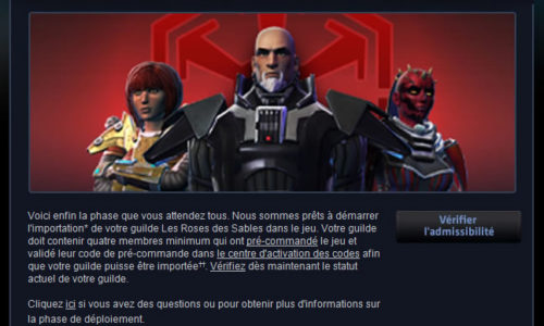 SWTOR – Le déploiement est proche
