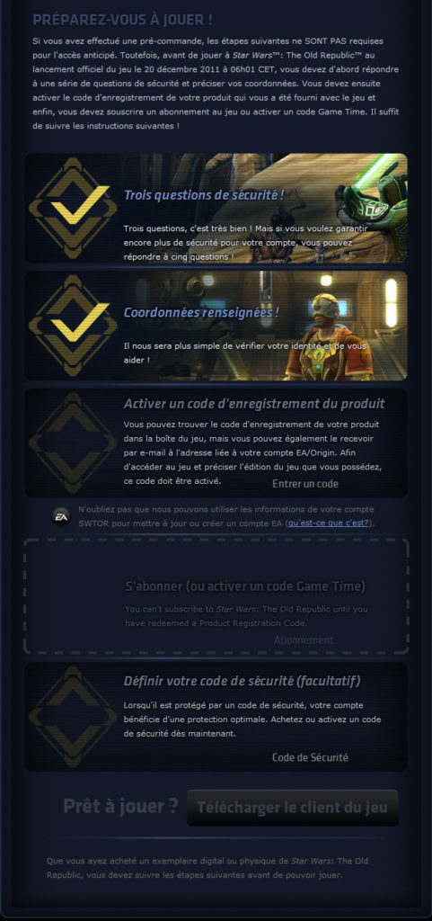 SWTOR – Sur les soucis d&rsquo;hier