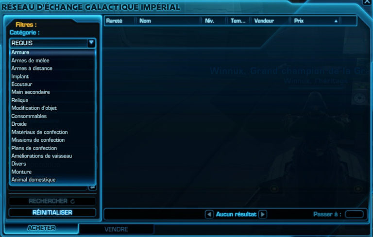 SWTOR – Le Marché Galactique