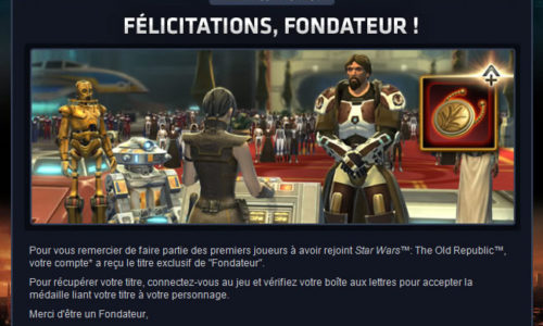 SWTOR – Titre Fondateur
