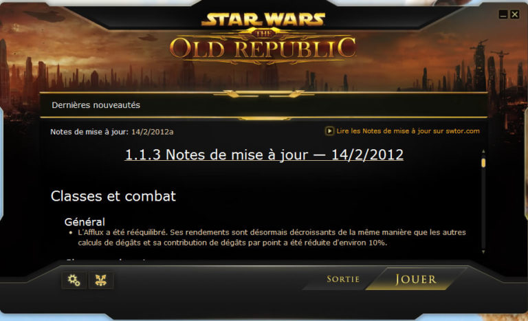 SWTOR – Patch Notes 1.1.3