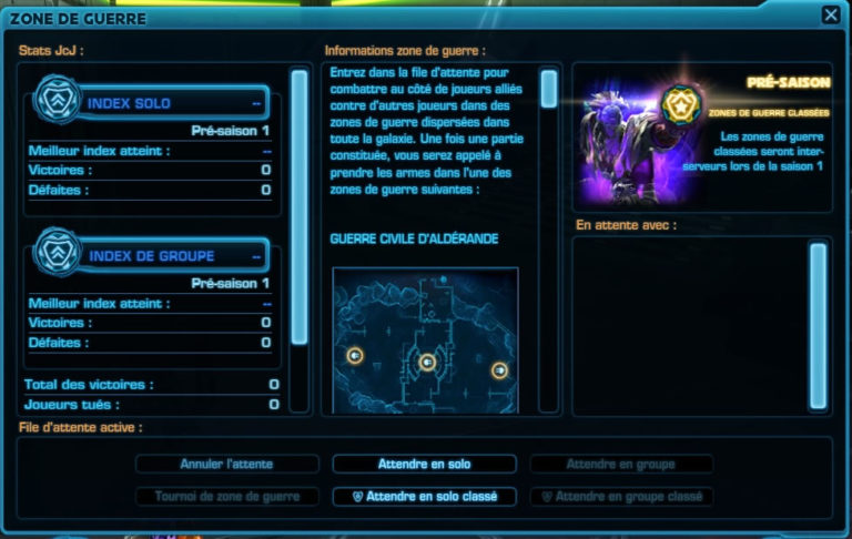 SWTOR – Zones de guerre classées (1.2)
