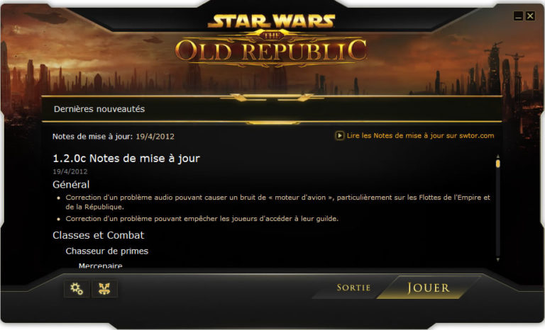 SWTOR – Patch Notes 1.2.0c