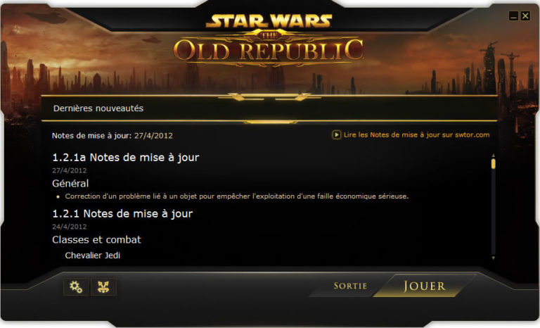SWTOR – Patch Notes 1.2.1a