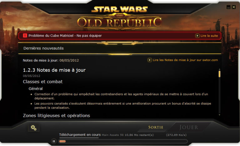 SWTOR – Patch notes 1.2.3