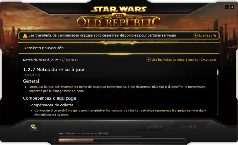 SWTOR – Patch Notes 1.2.7