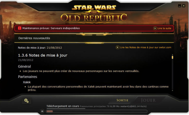 SWTOR – Patch Notes 1.3.6