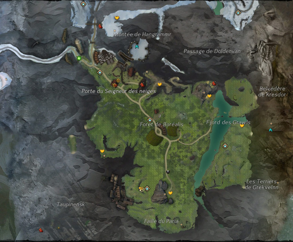 GW2 – Découverte : Contreforts du voyageur