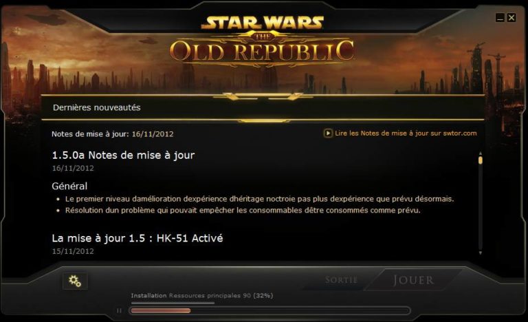 SWTOR – Patch Notes 1.5.0a