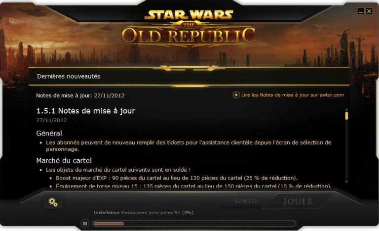 SWTOR – Patch Notes 1.5.1