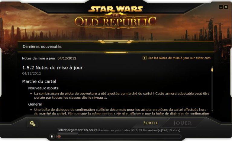 SWTOR – Patch Notes 1.5.2