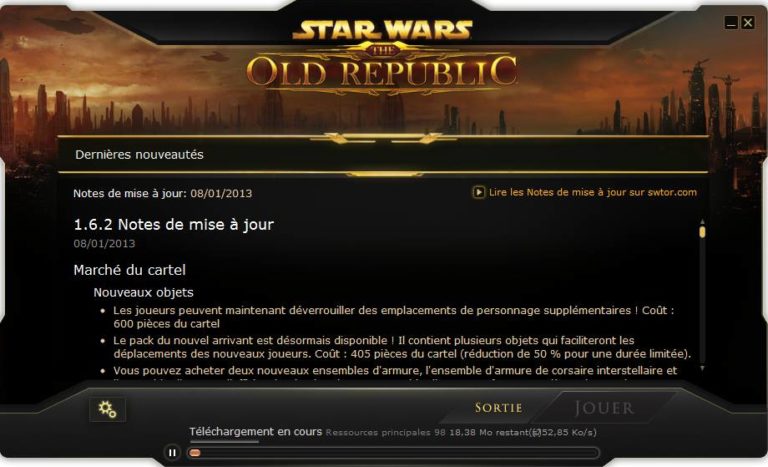 SWTOR – Patch Notes 1.6.2