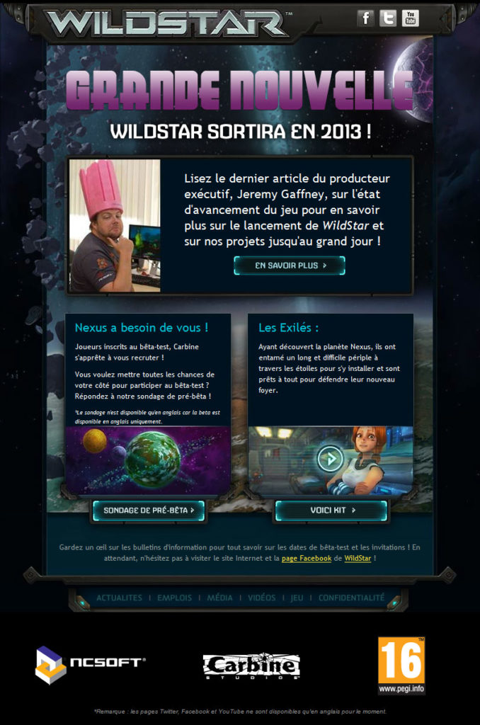 Wildstar – Sondage de pré-bêta