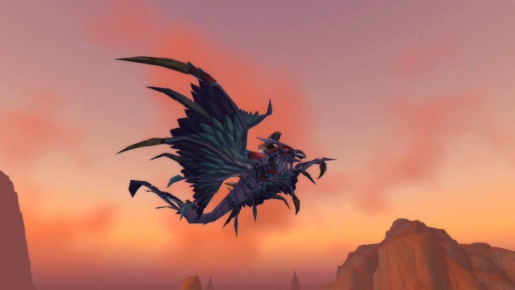 WoW – Monture : faucon-Dragon bleu/rouge
