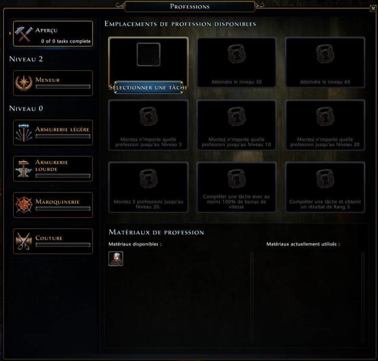 Neverwinter – Les professions