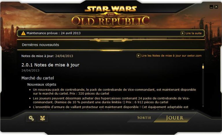 SWTOR – Patch Notes 2.0.1