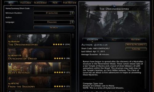 Neverwinter – Focus sur la Foundry
