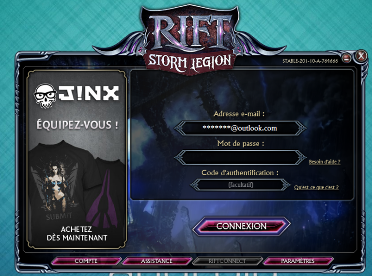 Rift – Maintenance non planifiée