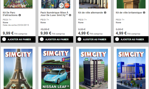 SimCity – Réductions sur les DLC