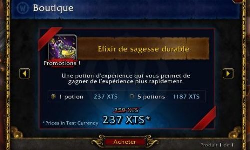 WoW – Boutique IG (PTS 5.4)