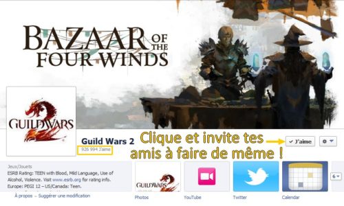 GW2 – 1 million sur le Facebook Guild Wars 2