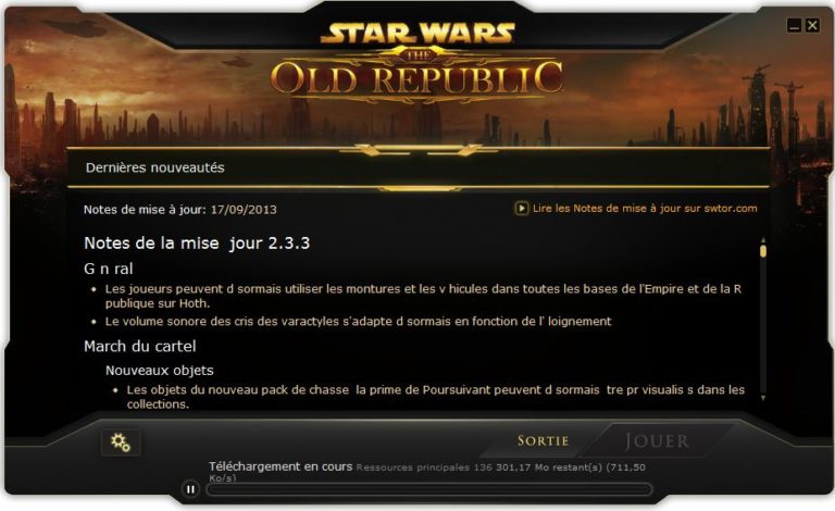 SWTOR – Patch Notes 2.3.3