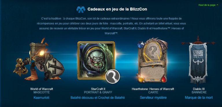 WoW – BlizzCon 2013 : cadeaux dévoilés