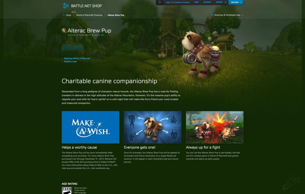 WoW – Mascotte : Chiot porte-tonnelet d’Alterac