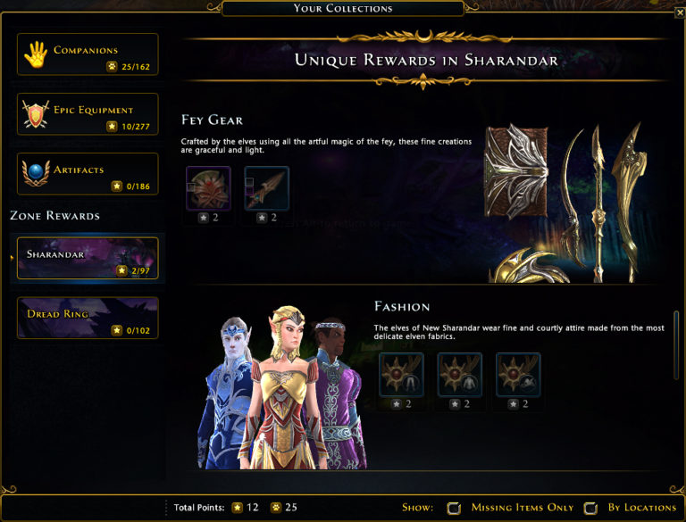 Neverwinter – Shadowmantle : aperçu des Collections