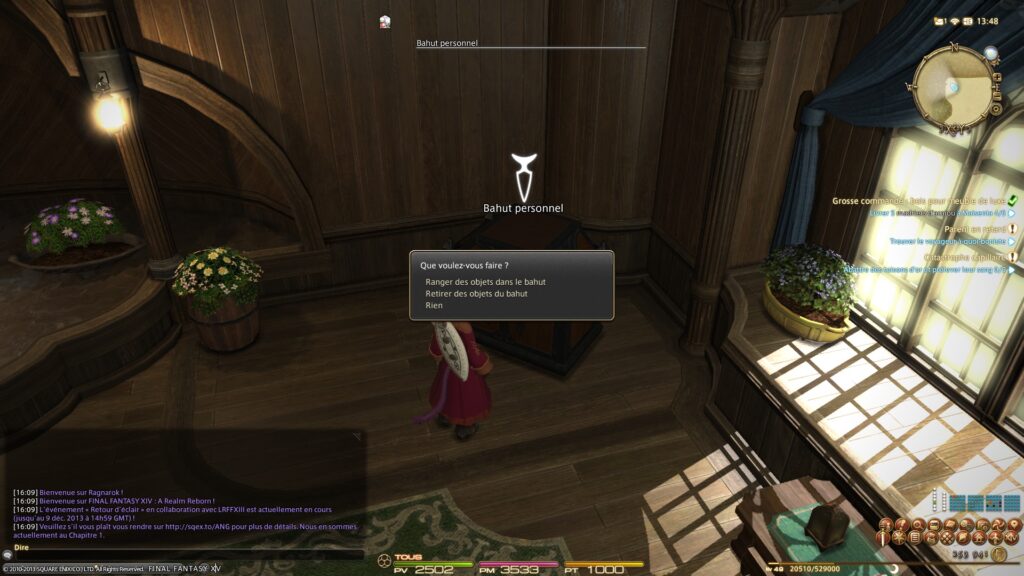 FFXIV – Retours : quartier marchand et objets
