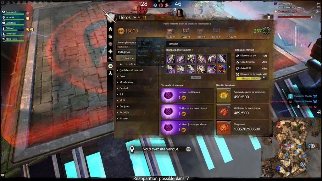 GW2 – Coffres et points de succès