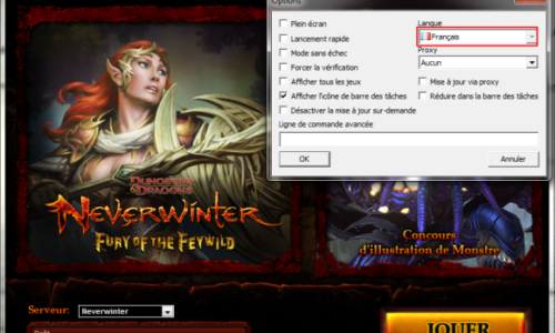 Neverwinter – Passer le jeu en FR