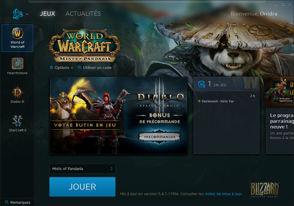 WoW – Battle.net : chat et hors ligne