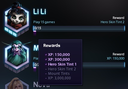 Heroes : récompenses débloquables des héros