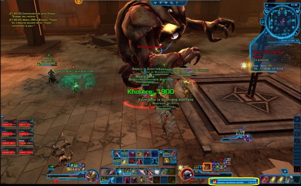 SWTOR – Forteresse d&rsquo;Effroi cauchemar : Nefra