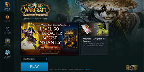 WoW – Utilisez l&rsquo;application Battle.net