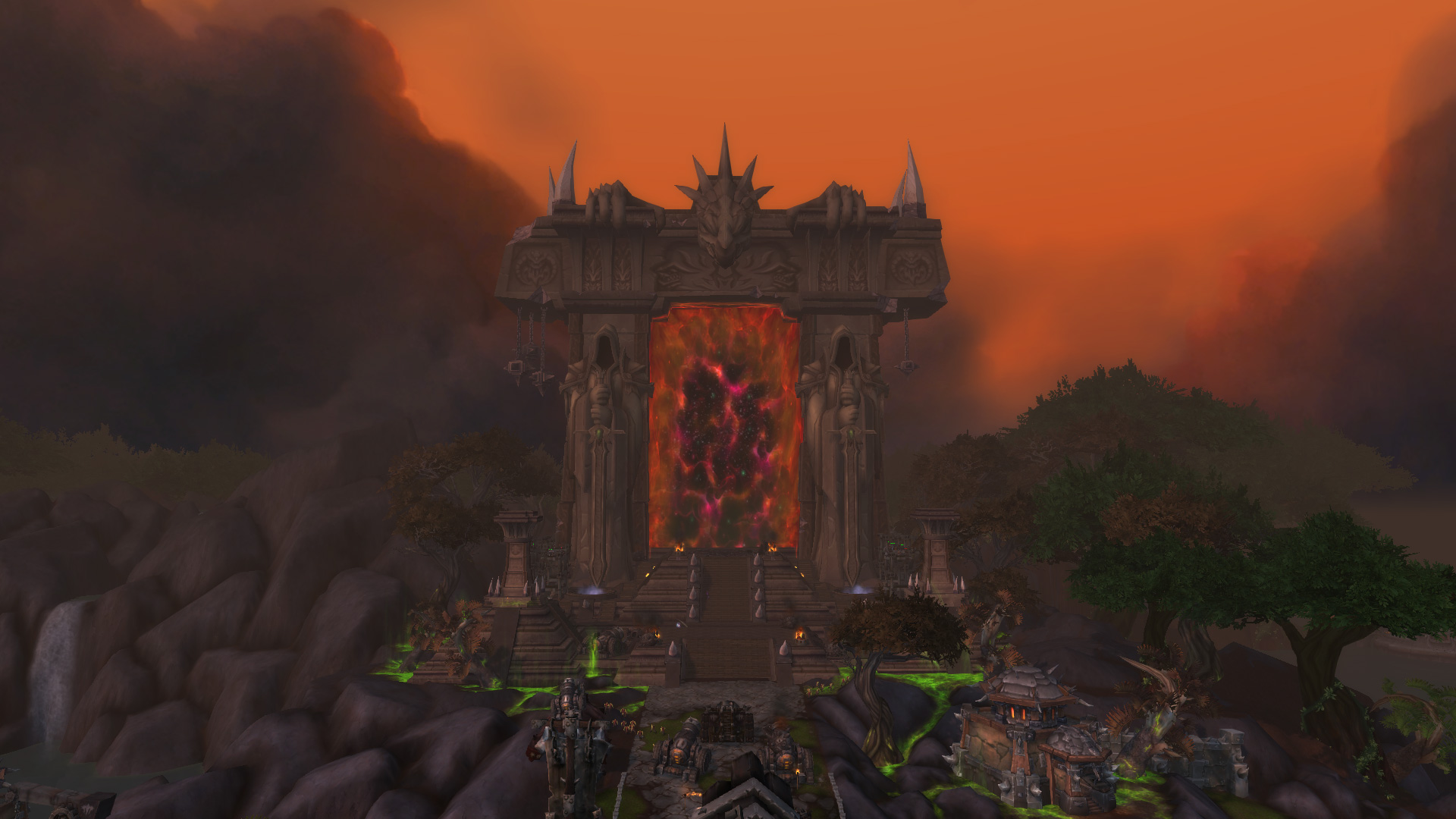 Выход орды. World of Warcraft: Warlords of Draenor. Тёмные врата варкрафт. Врата варкрафт 3. Танаанские джунгли ВОВ.