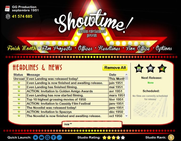 Showtime! : accès anticipé
