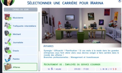 Les Sims 4 – Carrière Affaires