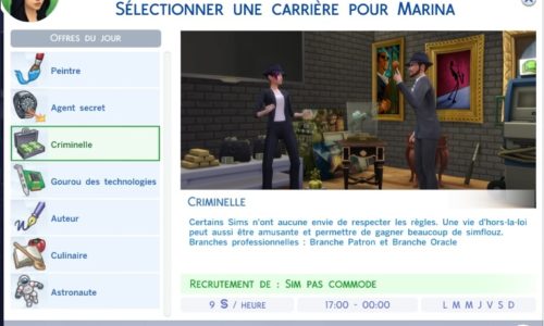 Les Sims 4 – Carrière Criminelle
