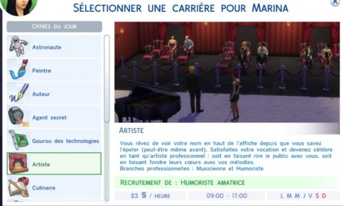 Les Sims 4 – Carrière Artiste