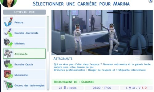 Les Sims 4 – Carrière Astronaute
