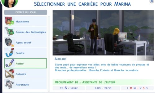 Les Sims 4 – Carrière Auteur