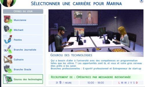 Les Sims 4 – Carrière Gourou des Technologies
