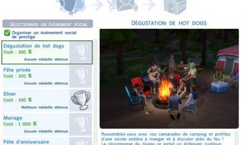 Les Sims 4 : Organiser une Dégustation de hot dogs