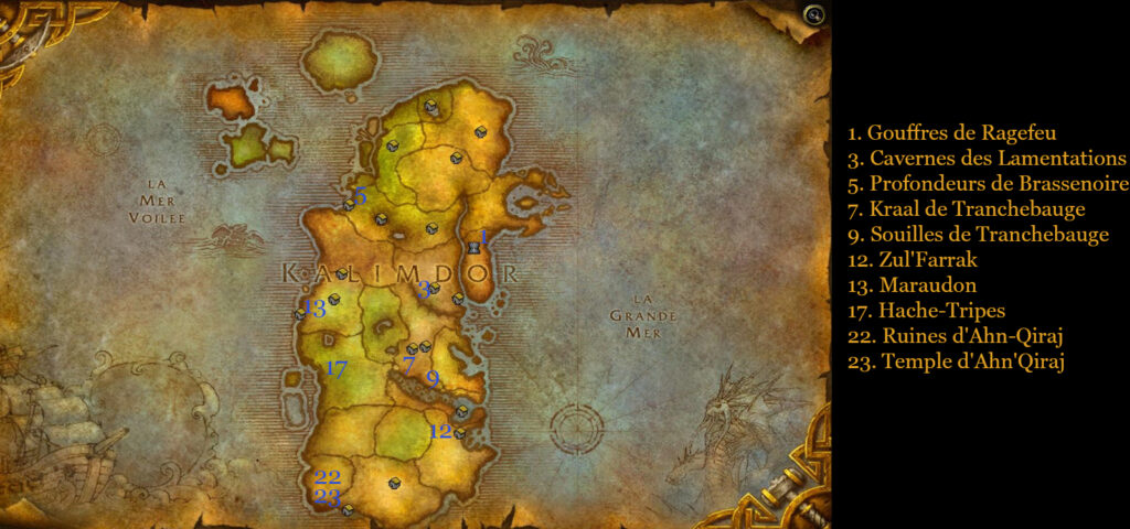 WoW – Les guides GPS : entrée des instances classiques