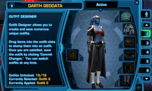SWTOR – 3.2 : Le créateur de tenues