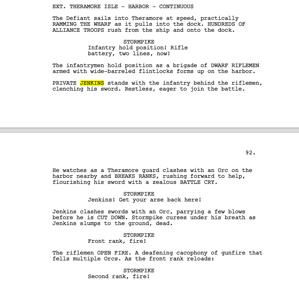 Film Warcraft – Leeroy Jenkins ?
