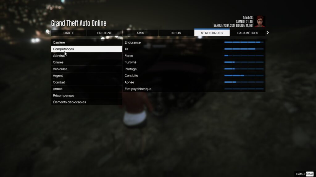 GTA V/Online : Les Compétences