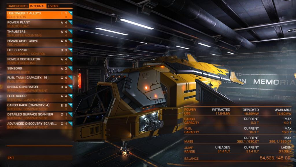 Elite: Dangerous – Détails du Diamondback Explorer